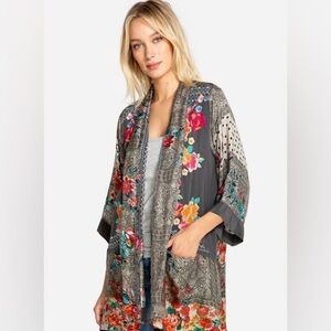 Johnny Was Ellamo Silk Embroidered Kimono
